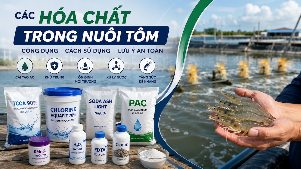 các hóa chất trong nuôi tôm